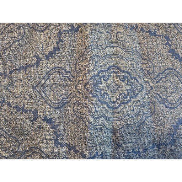 Pier 1 Imports Blue & Beige Decorative Table Runner 13"x72" - Picture 3 of 4